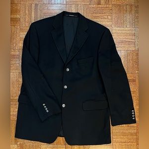 Yves Saint Laurent YSL black wool suit jacket